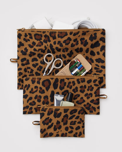 Flat Pouch Set Leopard | Baggu Featured