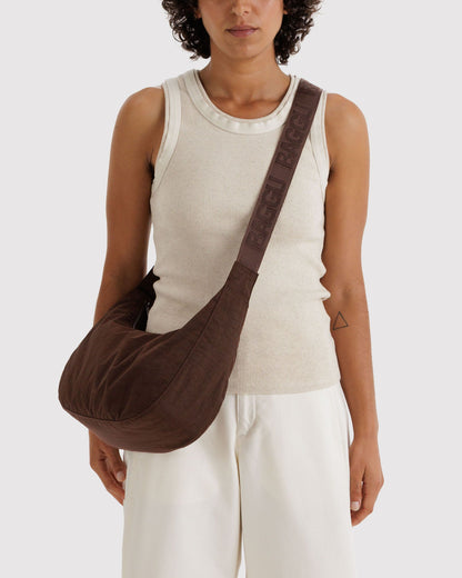 Medium Nylon Crescent Bag Coffee | Baggu Special Offer