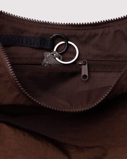 Medium Nylon Crescent Bag Coffee | Baggu Special Offer
