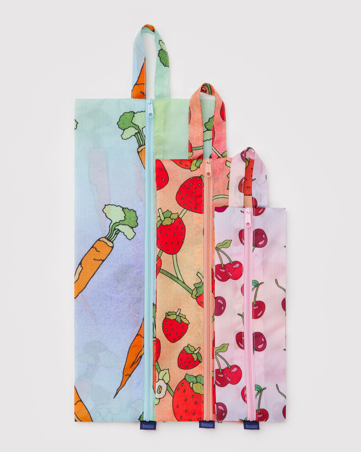 3D Zip Set Carrots & Berries | Baggu Quality