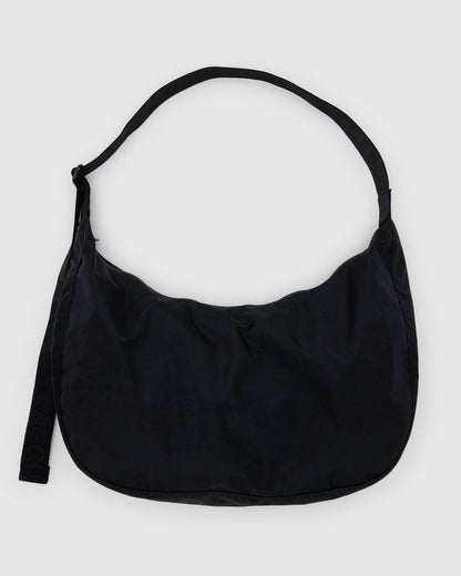 Large Nylon Crescent Bag Black | Baggu Value