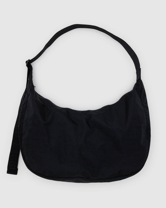 Large Nylon Crescent Bag Black | Baggu Value