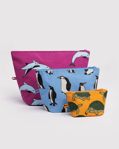 Go Pouch Set Vacation Animals | Baggu Deals