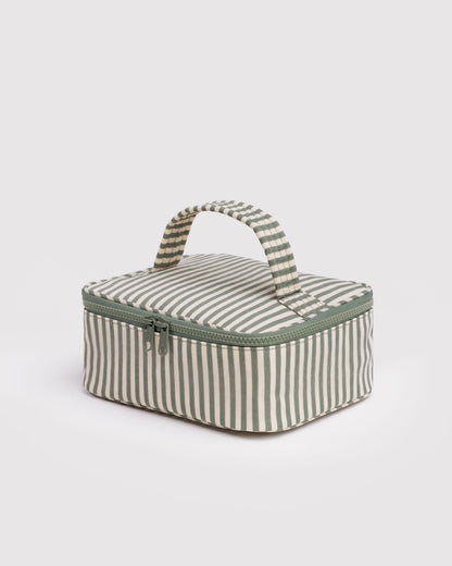 Small Cosmetic Case Sage Stripe | Baggu Popular