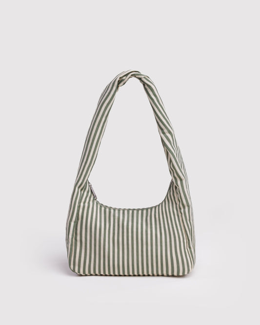 Small Nylon Meringue Bag Sage Stripe | Baggu Quality