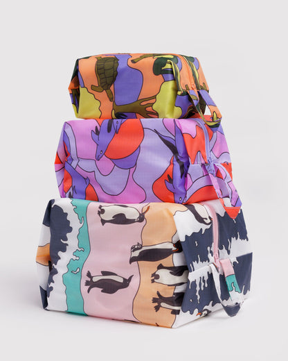 3D Zip Set Vacation Animals | Baggu Trusted