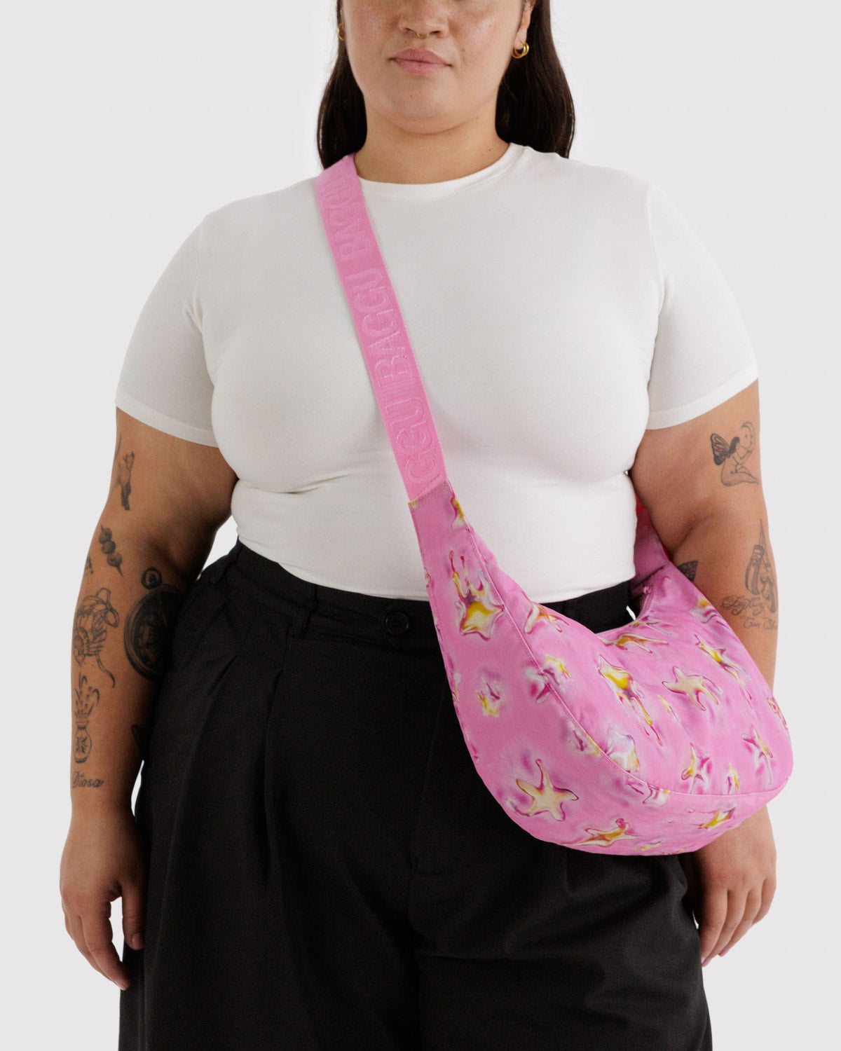 Medium Nylon Crescent Bag Dancing Star | Baggu Premium