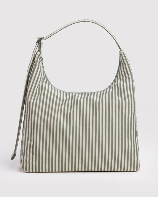 Nylon Shoulder Bag Sage Stripe | Baggu Great Value