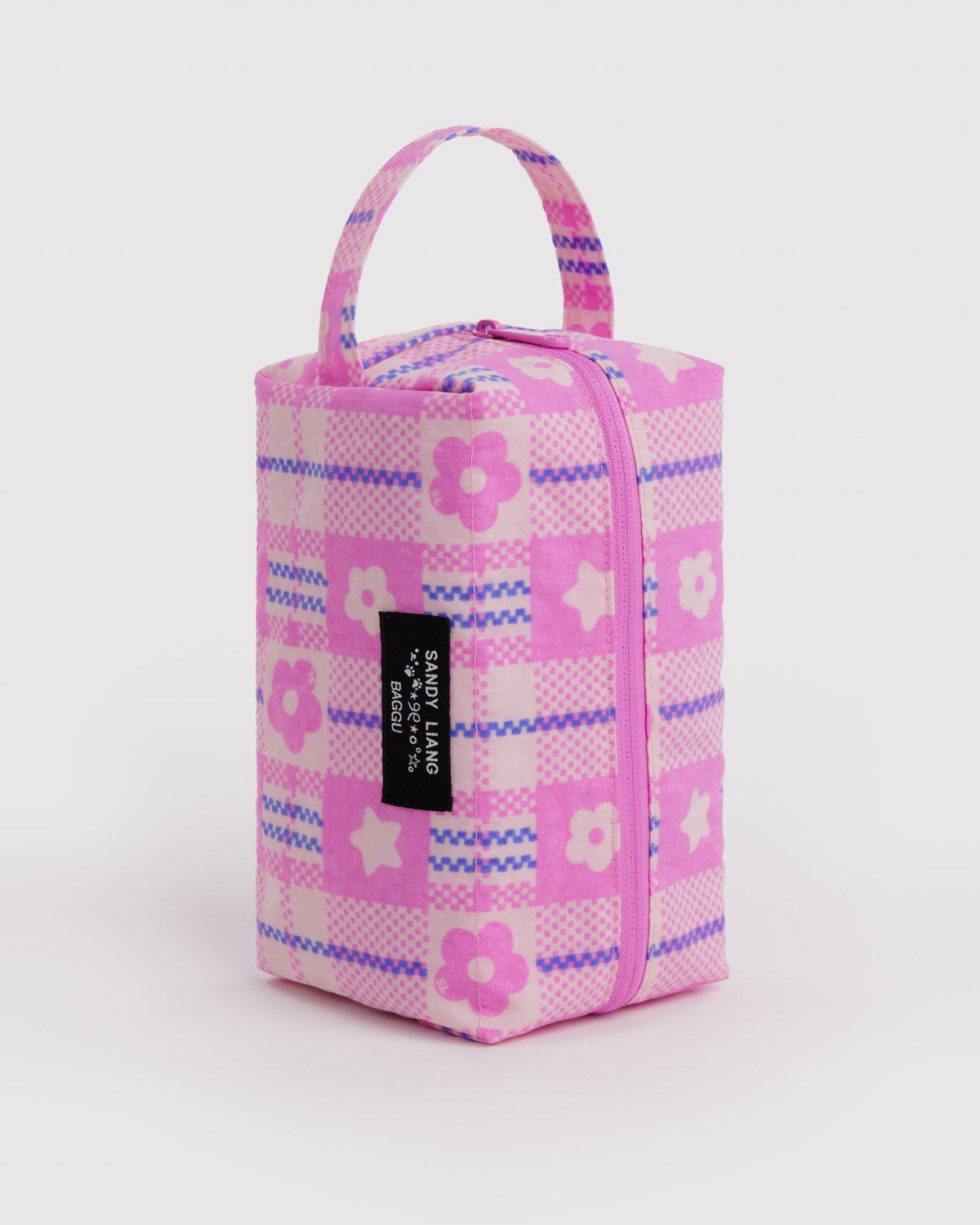 Dopp Kit Market Plaid Pink | Baggu Exclusive