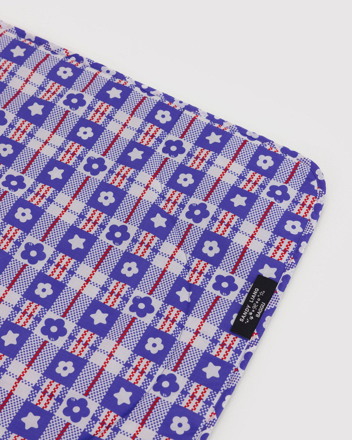 Puffy Picnic Blanket Market Plaid Blue | Baggu Trusted