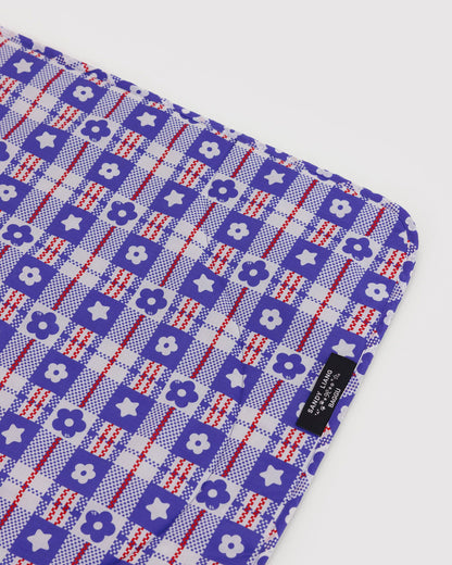 Puffy Picnic Blanket Market Plaid Blue | Baggu Trusted